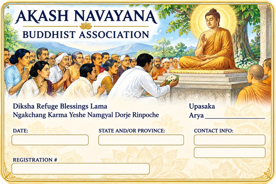 The ANBA Buddhist I.D. card that your details fill